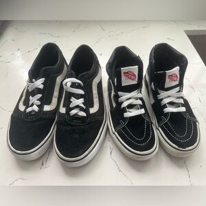 Vans Old Skool & Sk8-Hi Black/White Sneakers - Set of 2